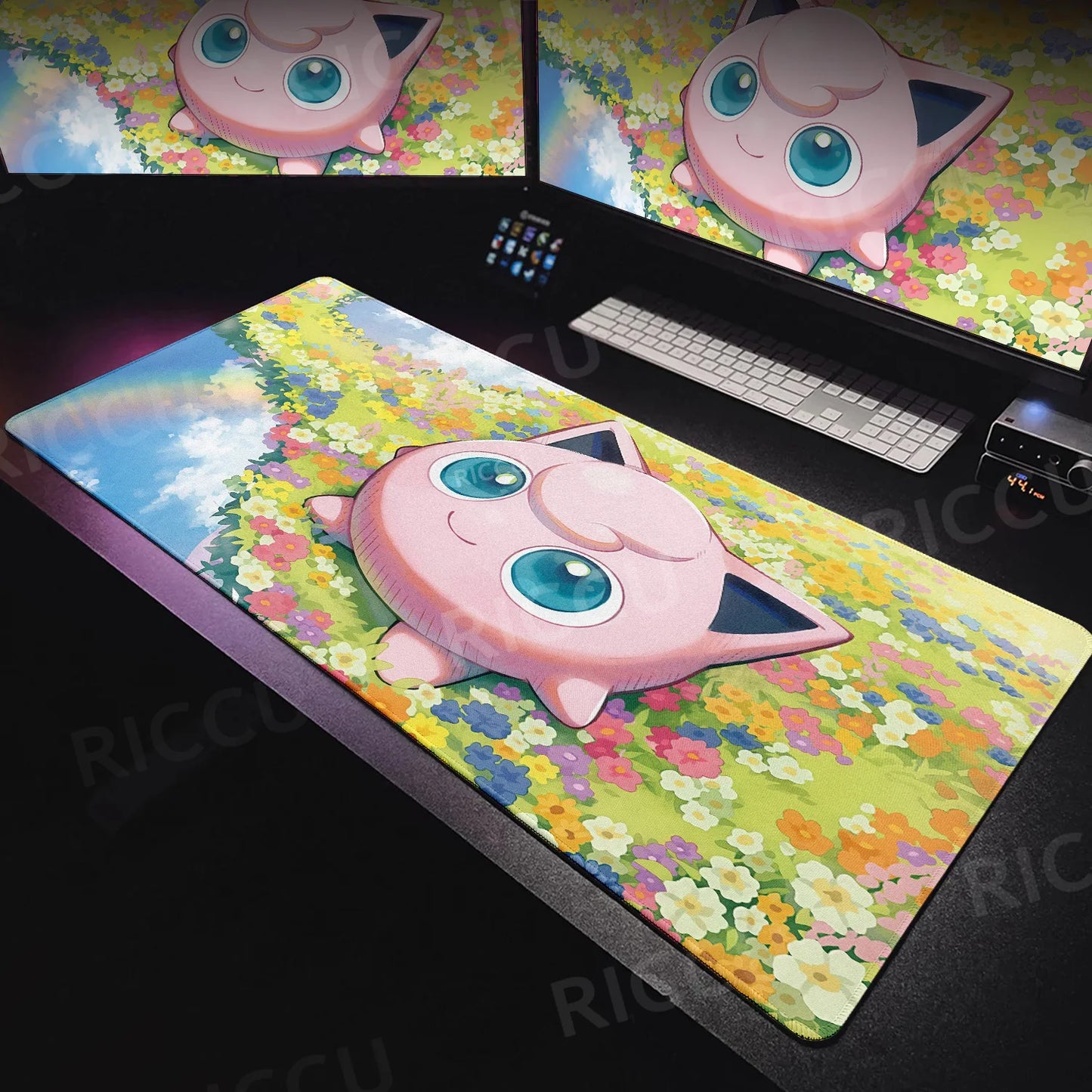 Tapis de souris XXL Pokémon Rondoudou – Douceur et style pour votre setup ! 🎤💖