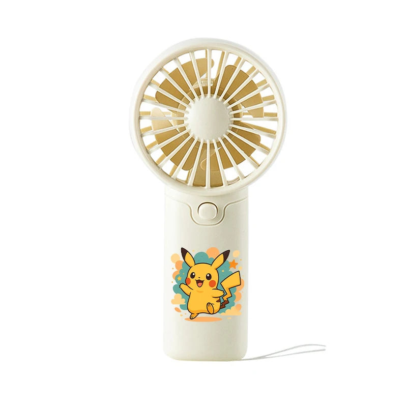 Mini Ventilateur Portable Pokémon – Modèles Pikachu, Carapuce, Bulbizarre, Evoli & Rondoudou – Piles