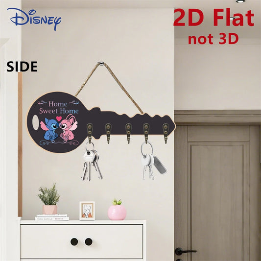 Porte-clés mural Disney Stitch – Crochet décoratif en bois