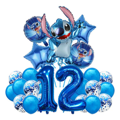 Number Balloon Kit from 2 to 12 - Pack of 26 Balloons including 7 Heliums