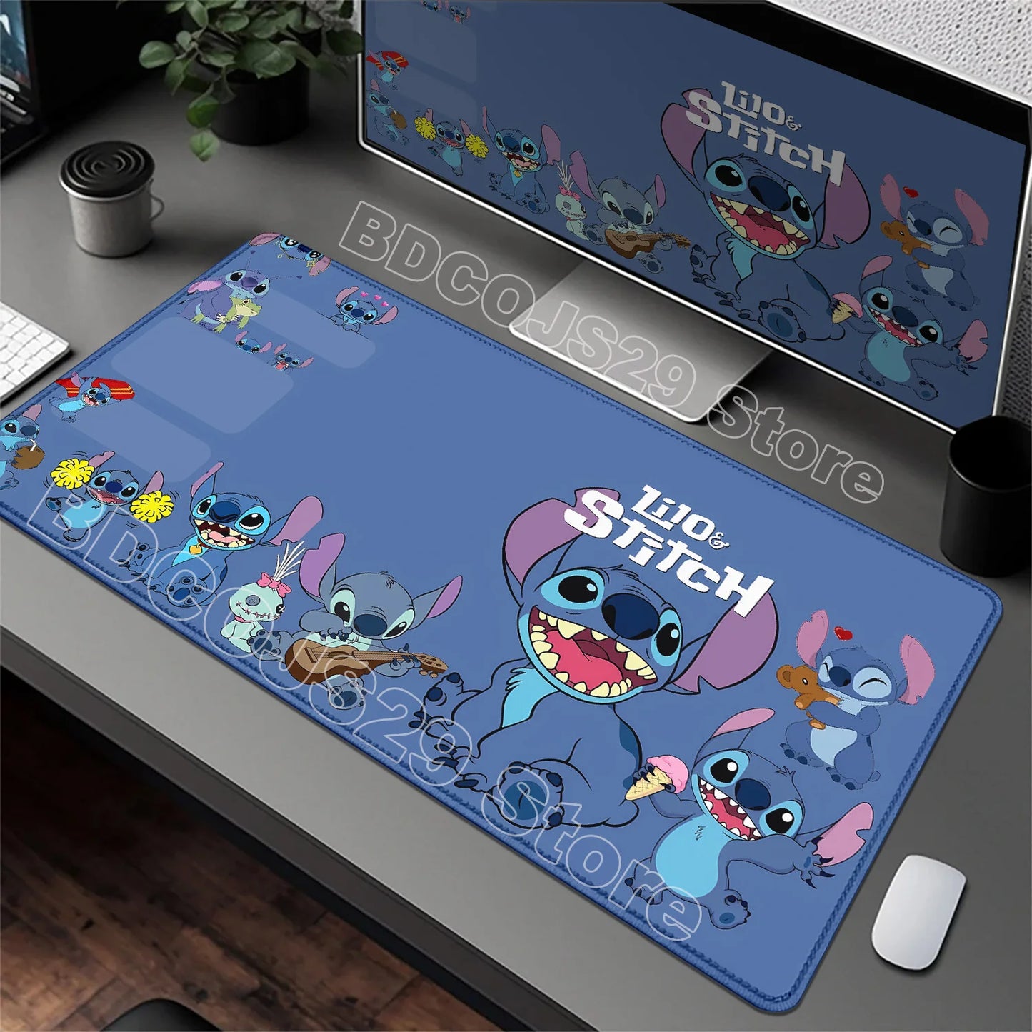 Tapis de Bureau XXL Stitch – Surface de Travail & Gaming – Plusieurs Formats