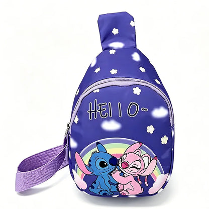 Sac de Poitrine Stitch & Angel – Sac Bandoulière Décontracté pour Enfant & Adulte