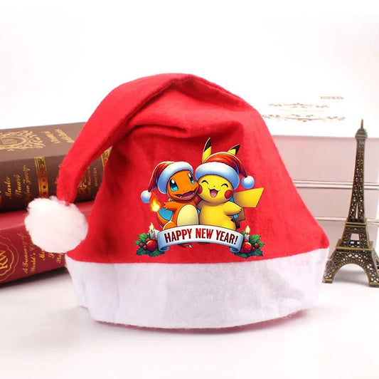 Bonnet de Noël Pokémon Pikachu et Salameche