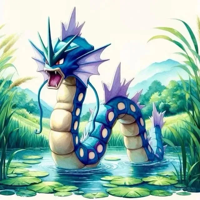 Tableau Diamant Pokémon Leviator – Kit Diamond Painting Complet