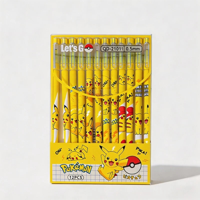 Coffret de 12 Stylos Gel – Édition Pikachu
