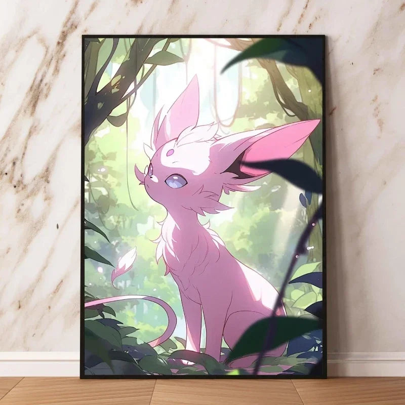 Kit Complet Diamond Painting Mentali – Tableau Diamant à Créer Pokémon (Toile Vierge & Accessoires)