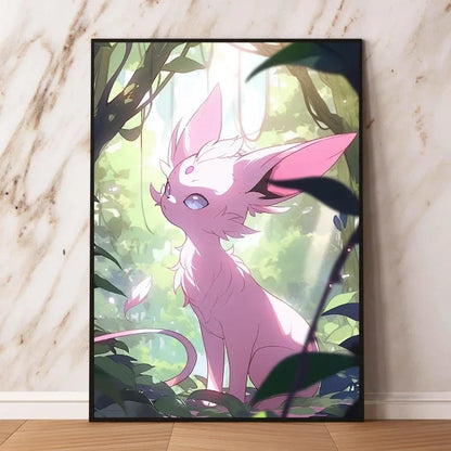 Kit Complet Diamond Painting Mentali – Tableau Diamant à Créer Pokémon (Toile Vierge & Accessoires)