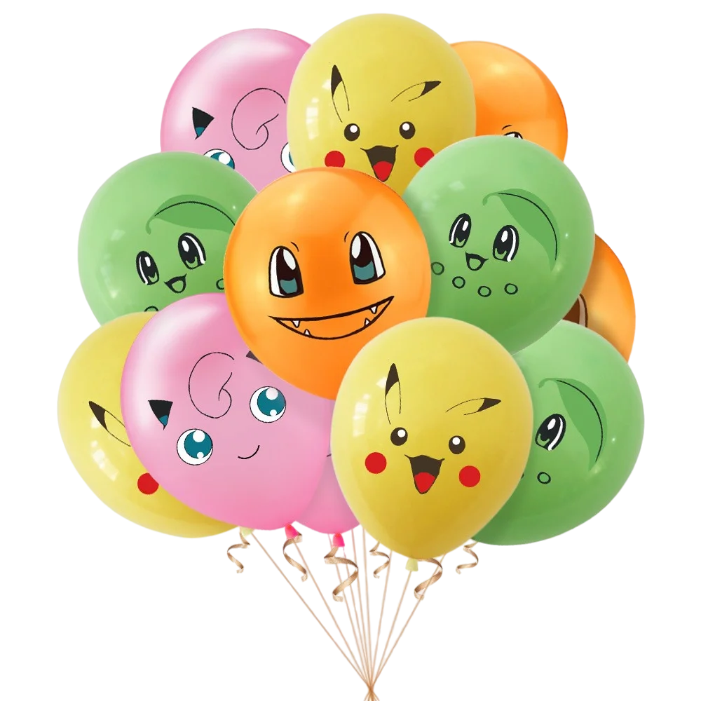 Ballons en Latex Pokémon 20 pcs pour Décoration d'Anniversaire - Divers Modèles