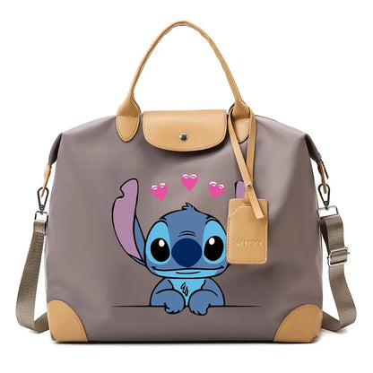 Sac à Bandoulière Stitch & Angel – Style Kawaii, Grande Capacité