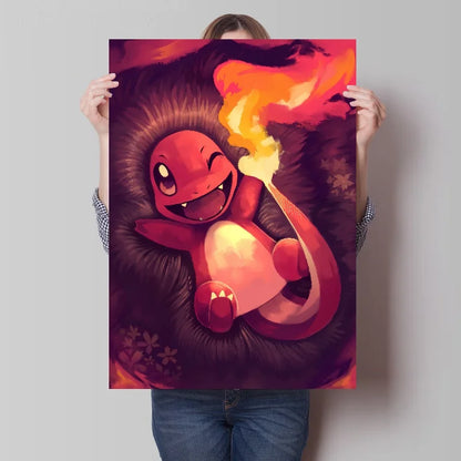 Pokémon Canvas Poster - Charizard, Charmander.
