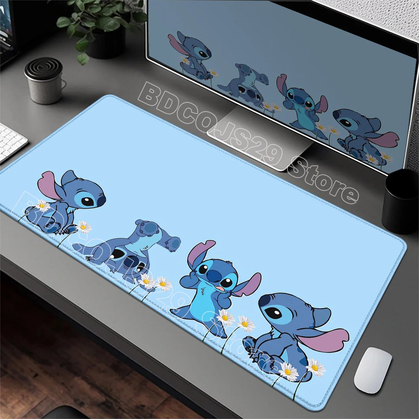 Tapis de Bureau XXL Stitch – Surface de Travail & Gaming – Plusieurs Formats