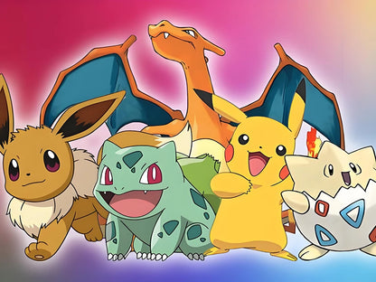 🟡 Pokémon Diamond Painting – Pikachu and Friends