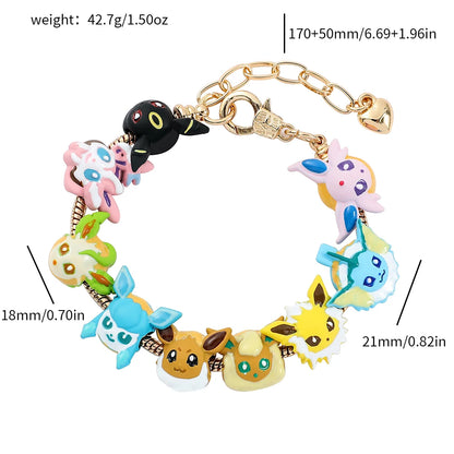 Pokémon Eevee and Evolutions Bracelet – Enamel Charms