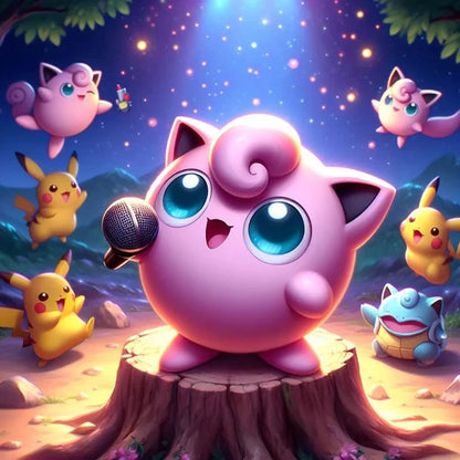 Tableau Diamant Pokémon Rondoudou – Kit Diamond Painting Complet