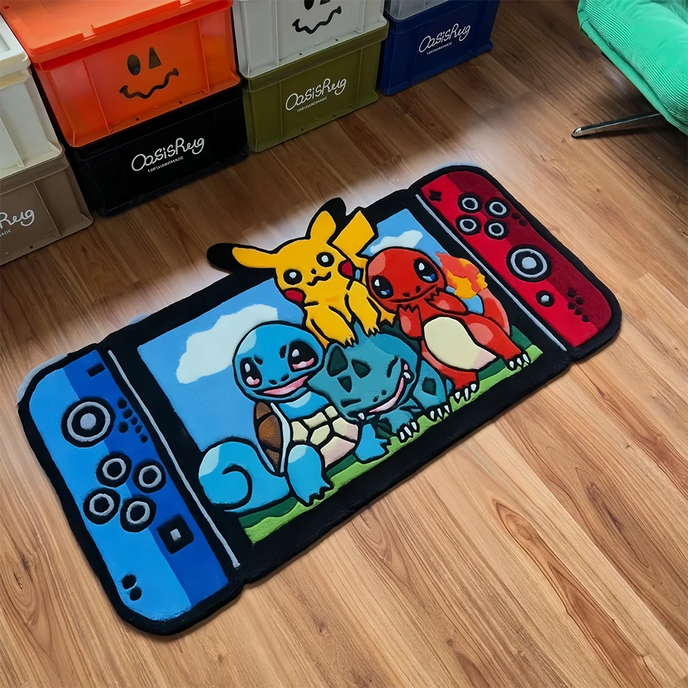 Tapis Pokémon Console – Tapis de sol décoratif pour fans de Pokémon