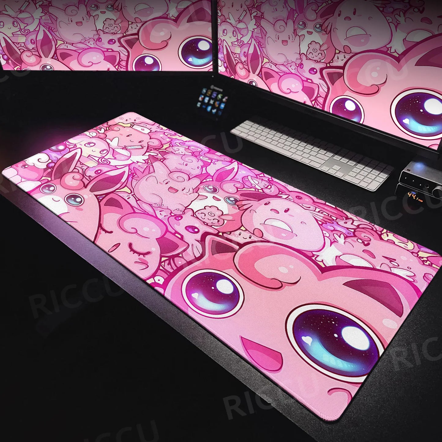Tapis de souris XXL Pokémon Rondoudou – Douceur et style pour votre setup ! 🎤💖