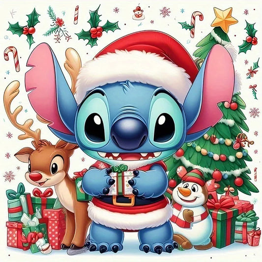 Tableau Diamant Stitch Pere Noel – Kit Diamond Painting Complet