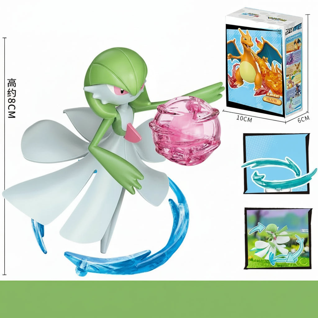 Figurine Pokémon à assembler – (Évoli, Dracaufeu, Ectoplasma, Gardevoir, Carchacrok)