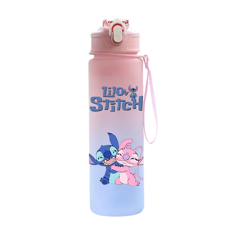 Disney Stitch Water Bottle – 750ml Water Bottle with Built-in Straw