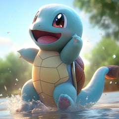 Tableau Diamant Pokémon Carapuce – Kit Diamond Painting Complet