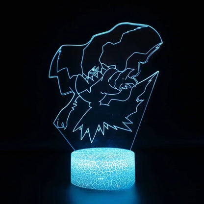 Lampe LED 3D Pokémon – 16 couleurs, télécommande & tactile