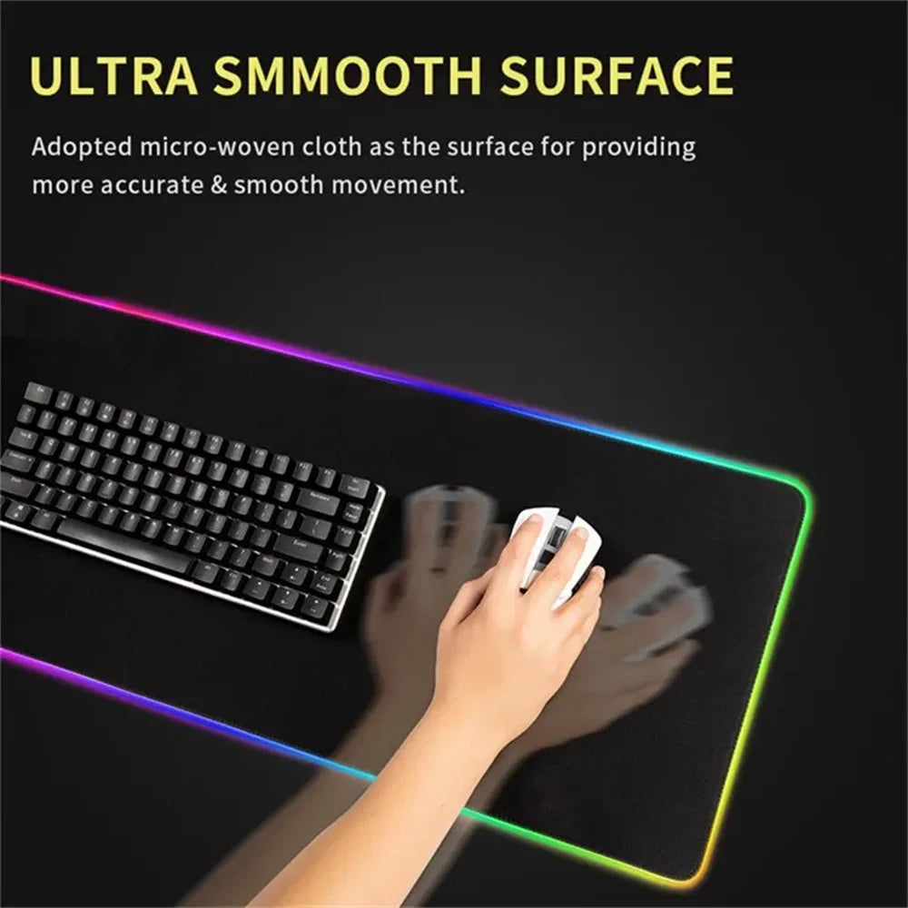 Tapis de bureau LED RGB Stitch – Accessoire gaming lumineux