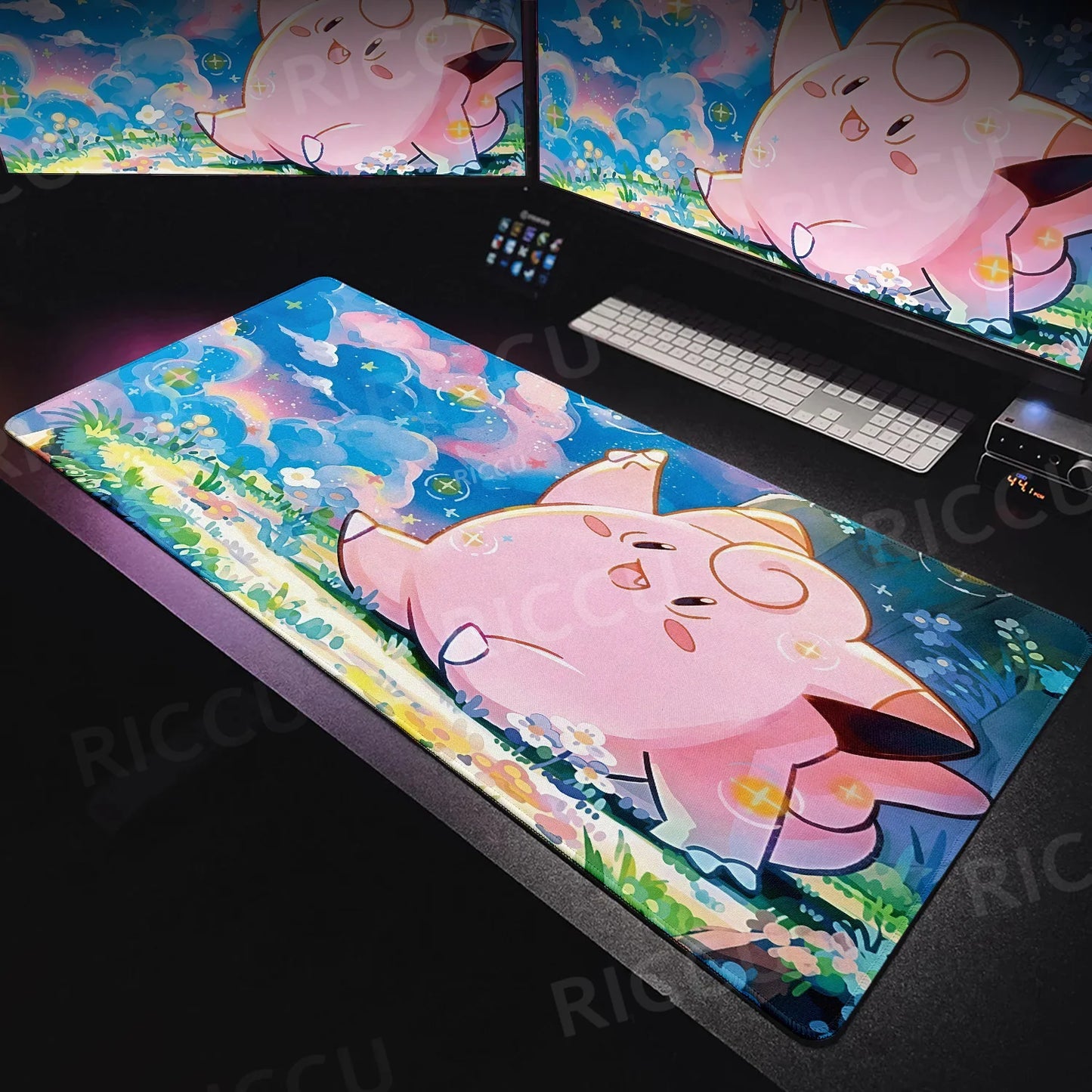 Tapis de souris XXL Pokémon Rondoudou – Douceur et style pour votre setup ! 🎤💖