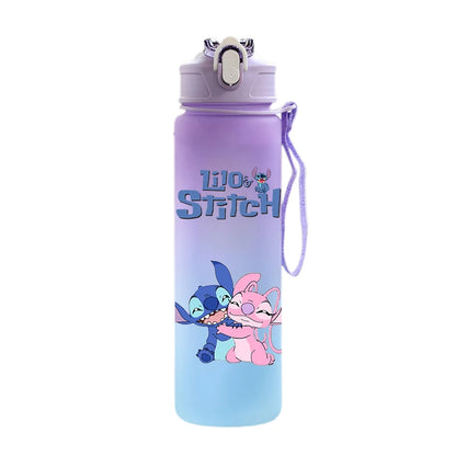 Disney Stitch Water Bottle – 750ml Water Bottle with Built-in Straw