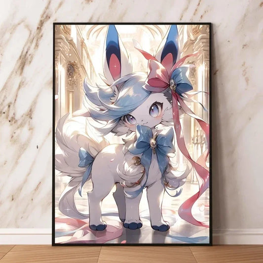 Kit Complet Diamond Painting – Tableau Diamant à Créer Pokémon (Toile Vierge & Accessoires)