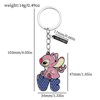Love Stitch and Angel key ring