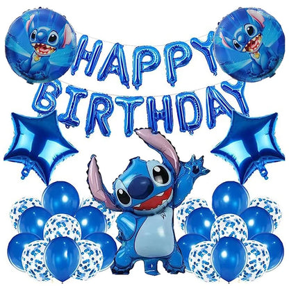 Stitch &amp; Angel Birthday Balloon Kit – Disney Kids Party Decoration (40 pieces)