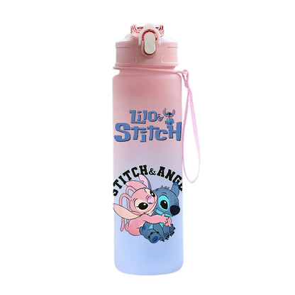 Disney Stitch Water Bottle – 750ml Water Bottle with Built-in Straw