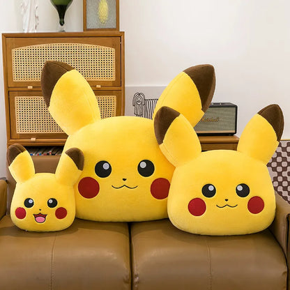 Coussin Peluche Pikachu Double Face – Oreiller Pokémon Extra-Large Décoratif (40cm,50  & 60cm)