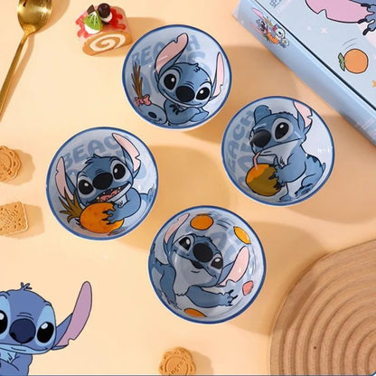 Coffret Cadeau de 4 Bols en Céramique Stitch – Design Disney