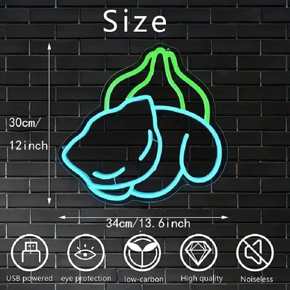 Lampe Néon LED – Édition Bulbizarre Endormi