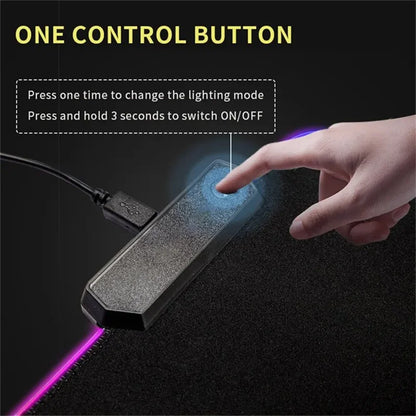 Tapis de bureau LED RGB Stitch – Accessoire gaming lumineux