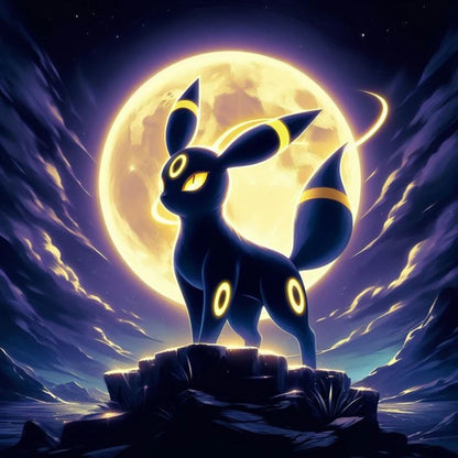 Tableau Diamant Pokémon  Noctali – Kit Diamond Painting Complet