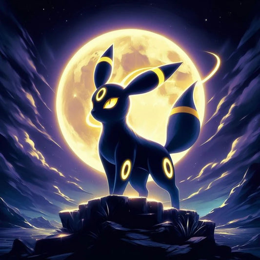 Tableau Diamant Pokémon  Noctali – Kit Diamond Painting Complet