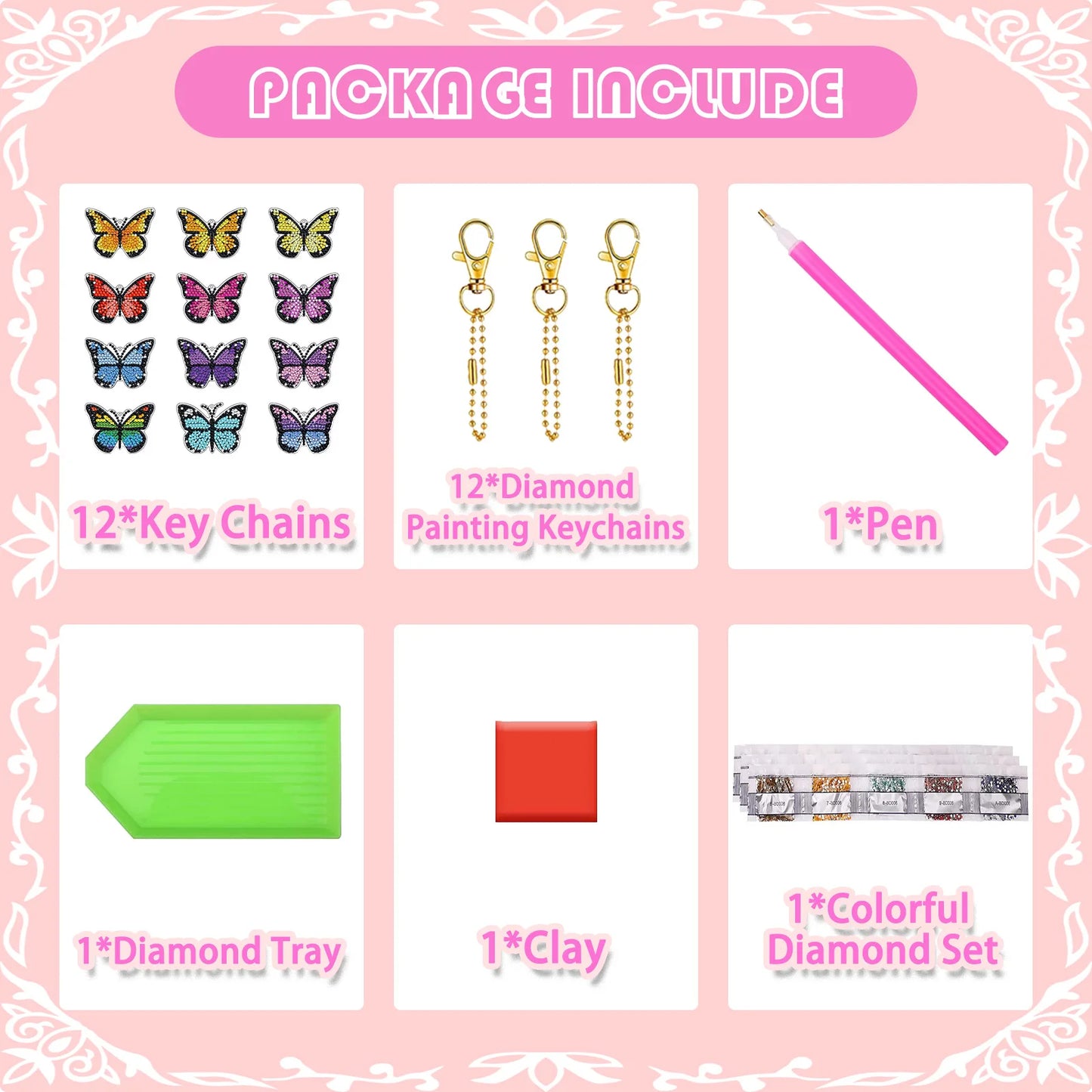 Lot de Porte-clés Diamantés Stitch – Set Cristal DIY