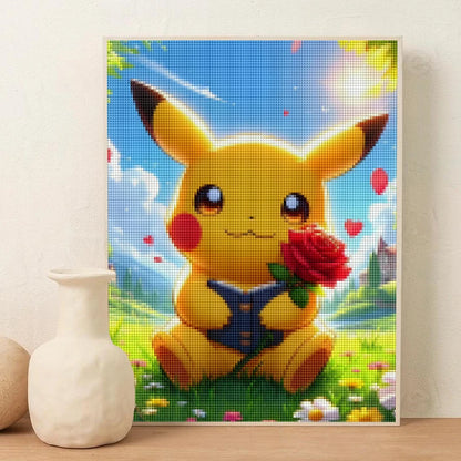 🟡 Pokémon Diamond Painting – Pink Pikachu