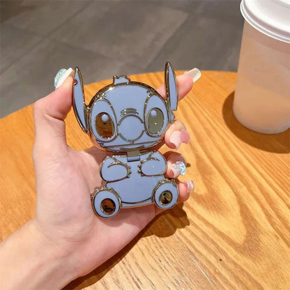 Disney Anime Stitch Kawaii Cell Phone Holder - Foldable Mirror Gift for Girls