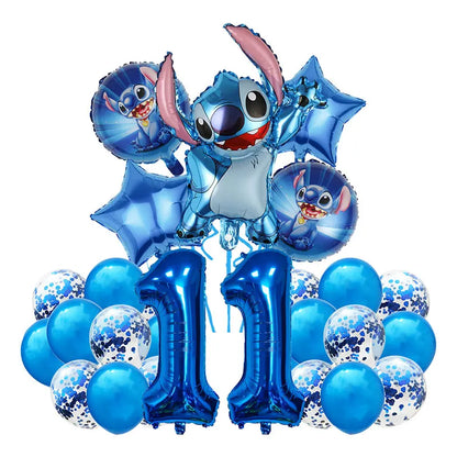 Number Balloon Kit from 2 to 12 - Pack of 26 Balloons including 7 Heliums
