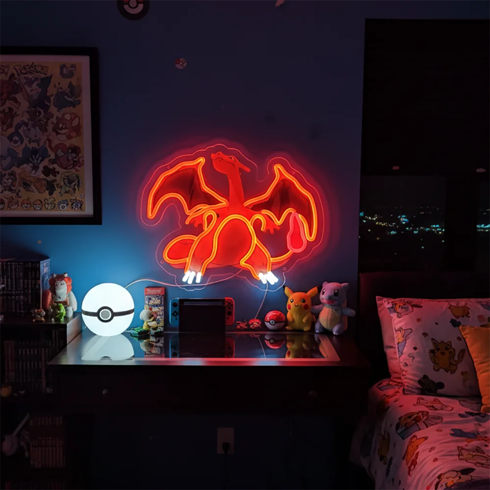 Lampe Néon LED – Édition Dracaufeu
