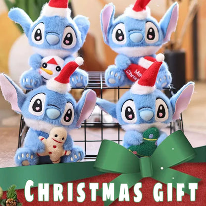 Porte-clés / Poupée en Peluche Stitch de Noël
