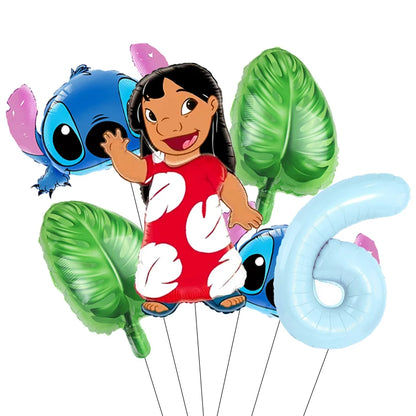 Pack Déco Anniversaire Lilo & Stitch – Chiffre au Choix & Ballons Thématiques
