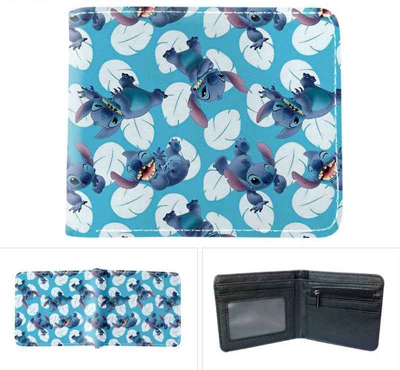 Portefeuille Stitch – Compact en Cuir PU (11,5 × 9,5 cm)