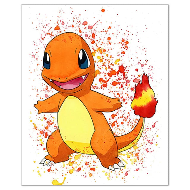 Poster Pokémon Salameche – Affiche Murale Déco Chambre & Gaming