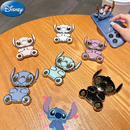Disney Anime Stitch Kawaii Cell Phone Holder - Foldable Mirror Gift for Girls