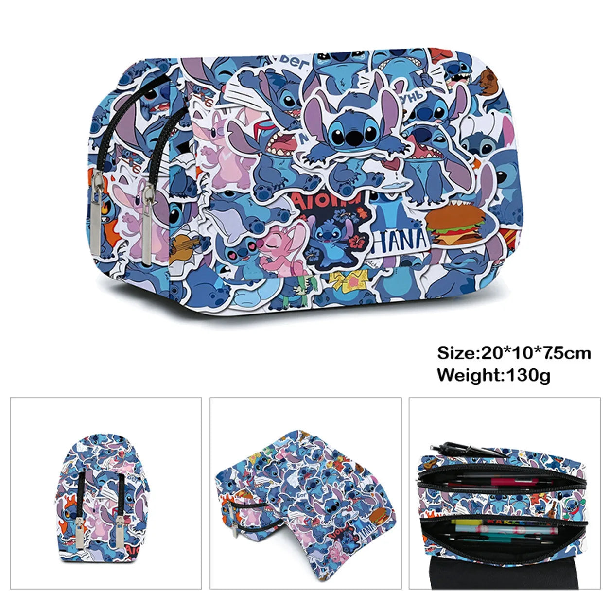 Trousse scolaire Stitch – Grand format, plusieurs modèles