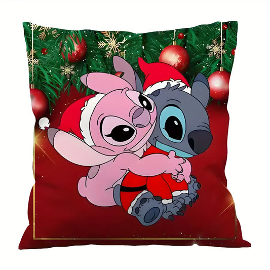 Taie d’oreiller de stitch et Angel ambiance Noël ( 4 tailles )